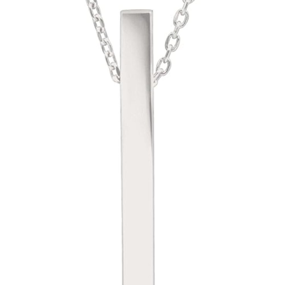 Minimalist' Vertical Bar Pendant in Sterling Silver